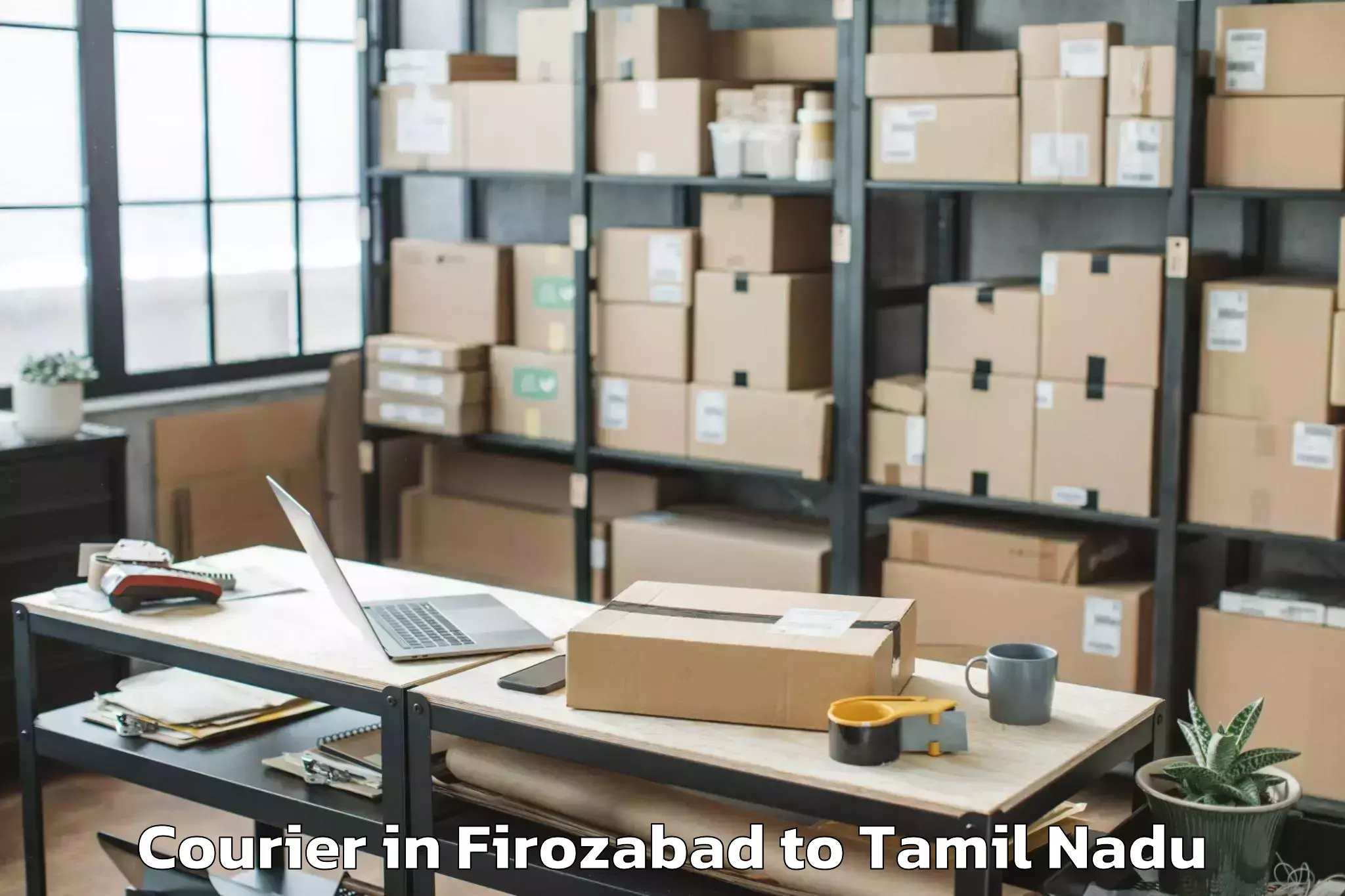 Professional Firozabad to Azhagappapuram Courier